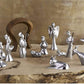 Nambé Nativity Scene Figurines (4-Piece Set) - Christmas Figurine Set - Creche, Mary, Joseph, Baby Jesus In Acacia Wood & Alloy, Elegant Holiday Décor For Spiritual & Festive Holiday Display