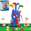 Letapapa Toddler Golf Set, Kids Golf Clubs With Putting Mat, Toys For Boys 3 4 5+ Years Old, Sports Golf Toys With 4 Clubs, 8 Balls, 2 Practice Holes, Shoulder Strap, 20 Pcs, Blue (Le-W-Golf-Boy)