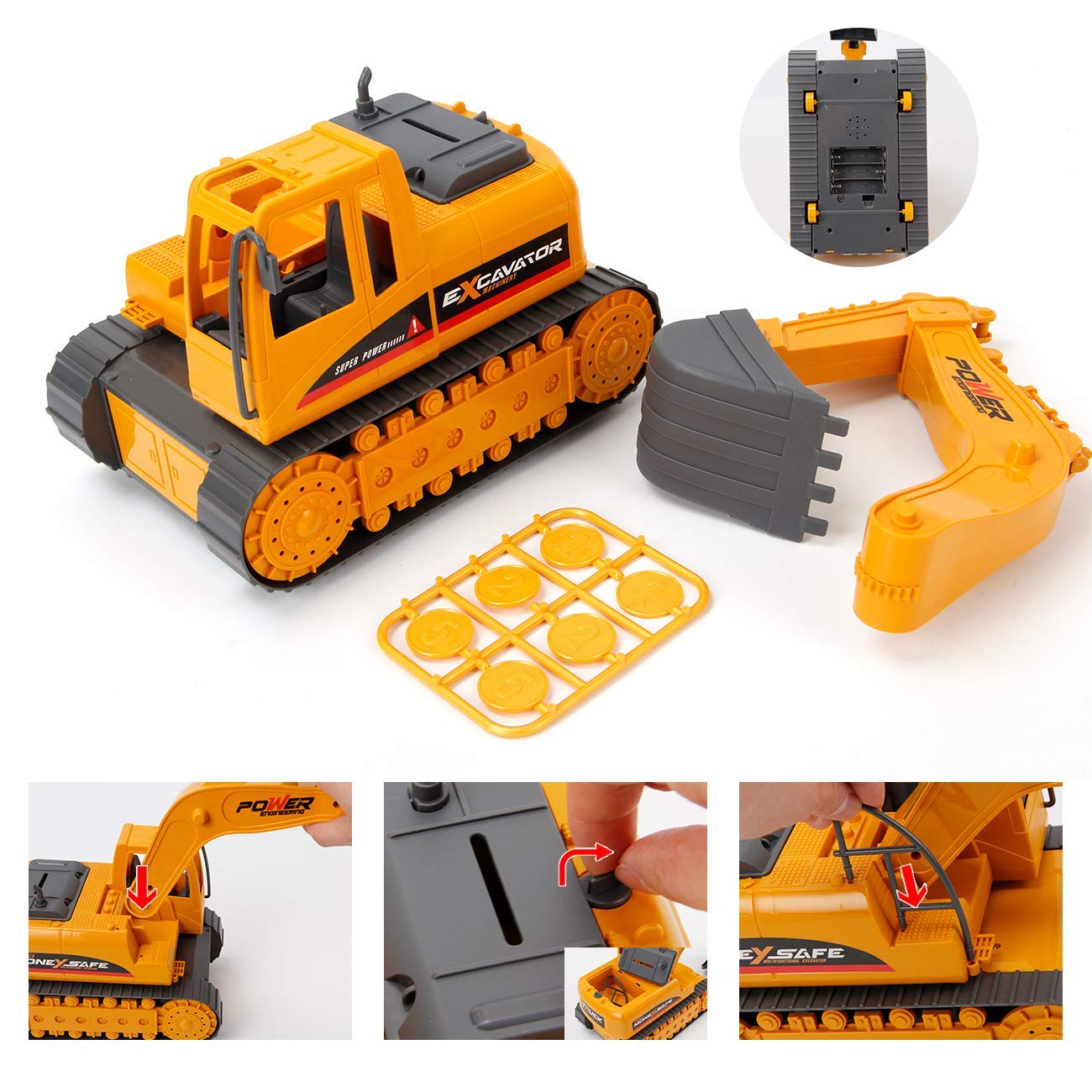 Electronic Piggy Bank Excavator With Password Or Fingerprint Lock