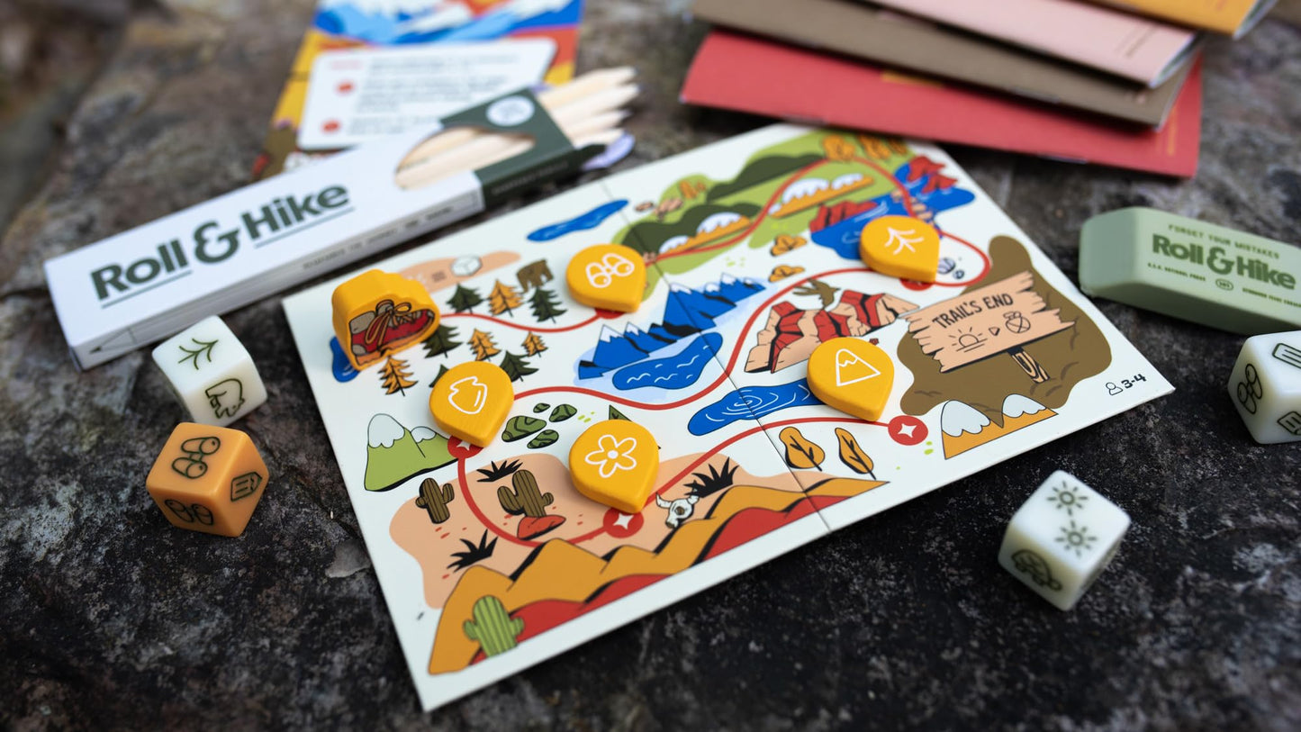 Keymaster Games Parks Roll & Hike - Strategic Dice Game for 1-4 Players - Travel-Friendly Fun for Family Game Night, Ages 10+