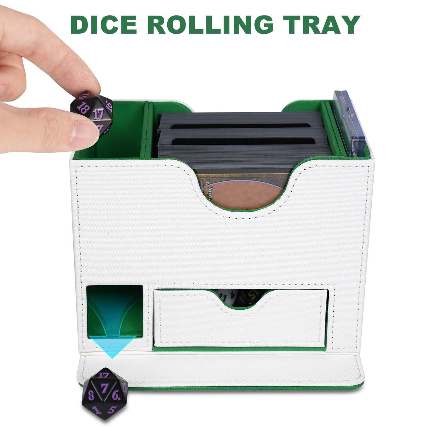 Afiing Card Storage Box For Trading Cards,120+ Mtg Deck Box, Storage Box With Tray Box, Fits For Magic Game Cards