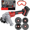 Sistracia Kids Mini Angle Grinder Toy Tool Set, Pretend Play Series Outside Construction Work Shop Toy Tool With 4 Grinder Wheel