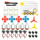 6 Set DC Motors Kit, Mini Electric Hobby Motor 3V -12V 25000 RPM Strong Magnetic with 86Pcs Plastic Gears, 9V Battery Clip Conne