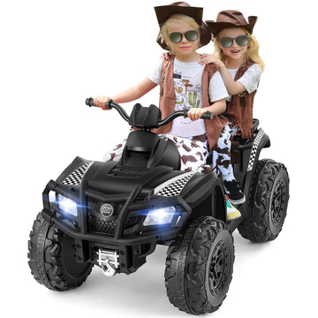 ELEMARA 2 Seater Big Kids ATV Kid,ATV 4 Wheeler,Children Cars to Drive, Bluetooth, LED Light, Quad Ride on Toy for Boys&Girls 3-