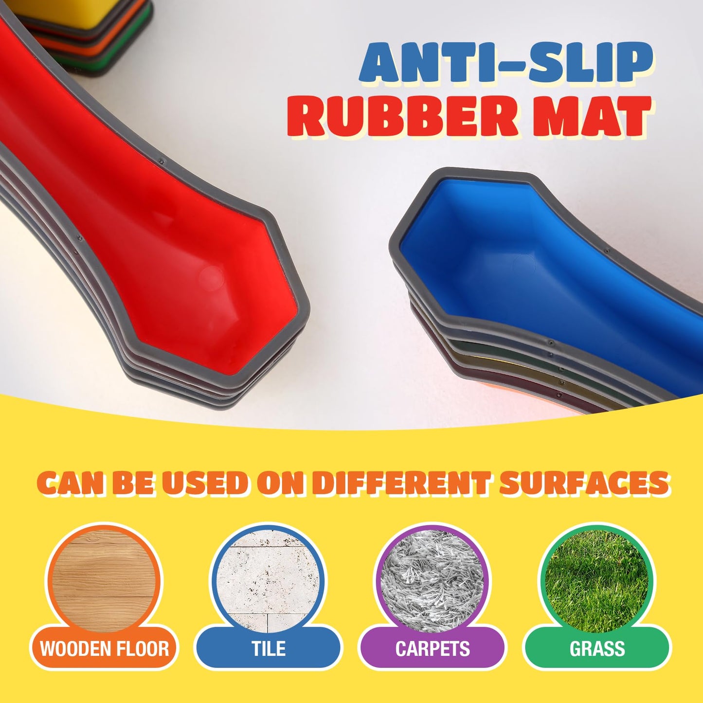 Stepping Stones For Kids Balance Beam Non-Slip Bottom Exercise Coordination And Stability Sensory Toys Toddler Outdoor Toys Kids