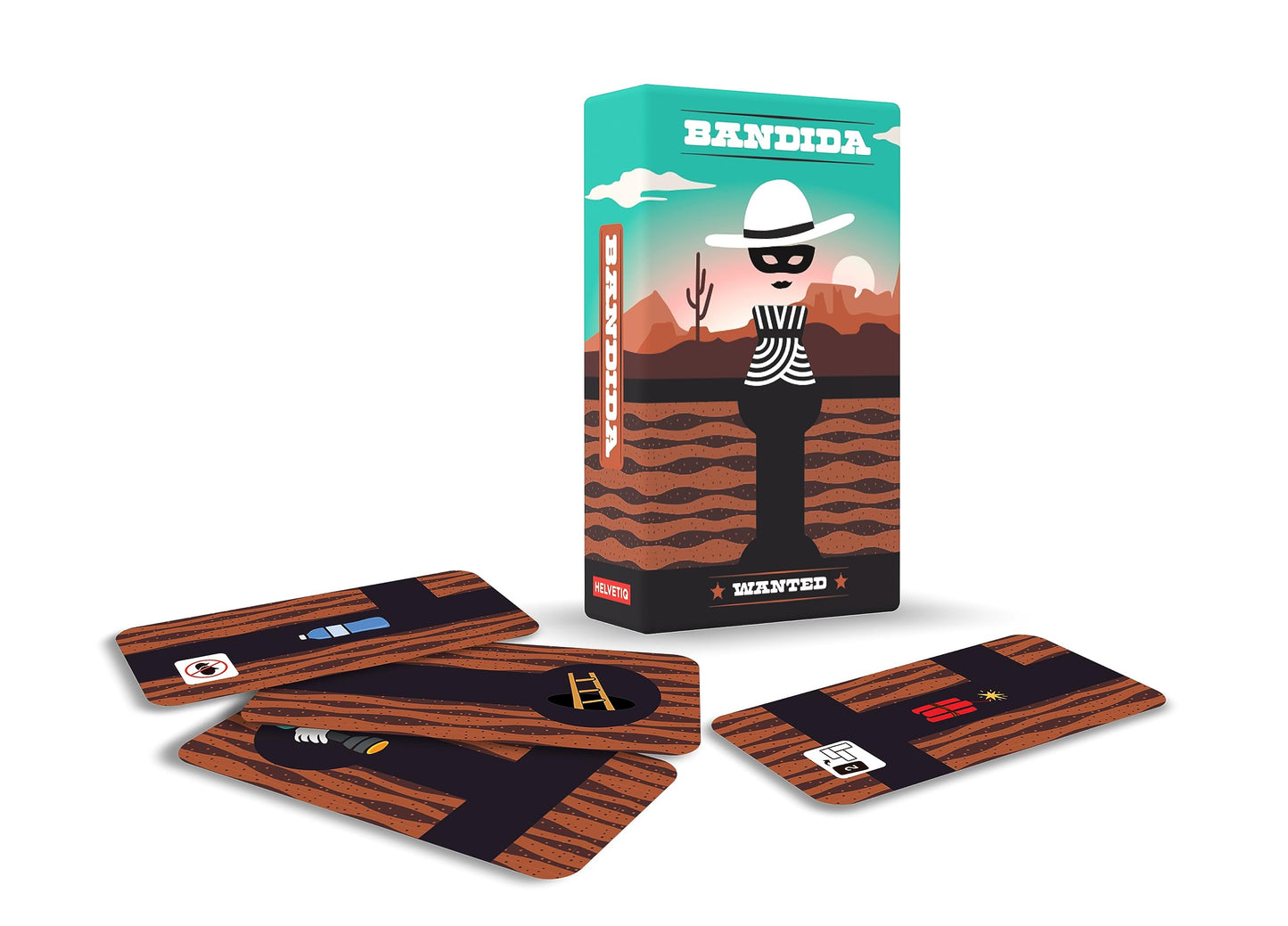 Helvetiq Bandida Card Game - Exciting Sequel With New Challenges! Fun Strategy Game For Family Game Night, Cooperative Game For Kids & Adults, Ages 6+, 1-4 Players, 15 Minute Playtime, Made