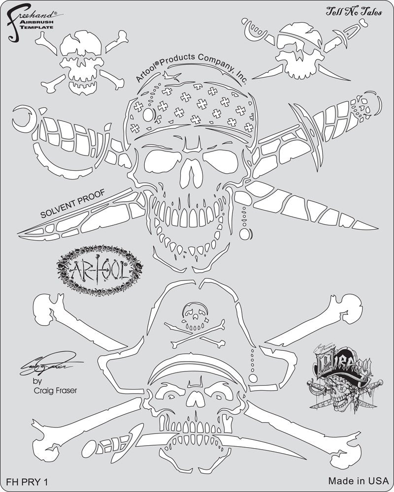 Artool Freehand Airbrush Templates, Tell No Tales Template