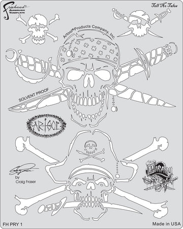 Artool Freehand Airbrush Templates, Tell No Tales Template