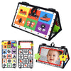 Dr.Rapeti Tummy Time Floor Mirror For Baby Infant Toddler Kids Black And White High Contrast Baby Toy With Teethers Floor Activity Toy Washable Non-Toxic