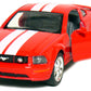KiNSMART 2006 Ford Mustang GT Hardtop 1/38 Scale Diecast Car (Stripe red)