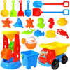 Ruutcasy Beach Toy,20 Pcs Kids Beach Sand Toys Set,Eco-Friendly Sand Toy,Summer Outdoor Toy,Reusable Sandbox Toys for Kids, with