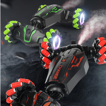LOOZIX Upgraded Hand Gesture Sensing RC Stunt Car with Lights Music, Spray Fog Gesture RC Car Remote Controll Transformed Car 36