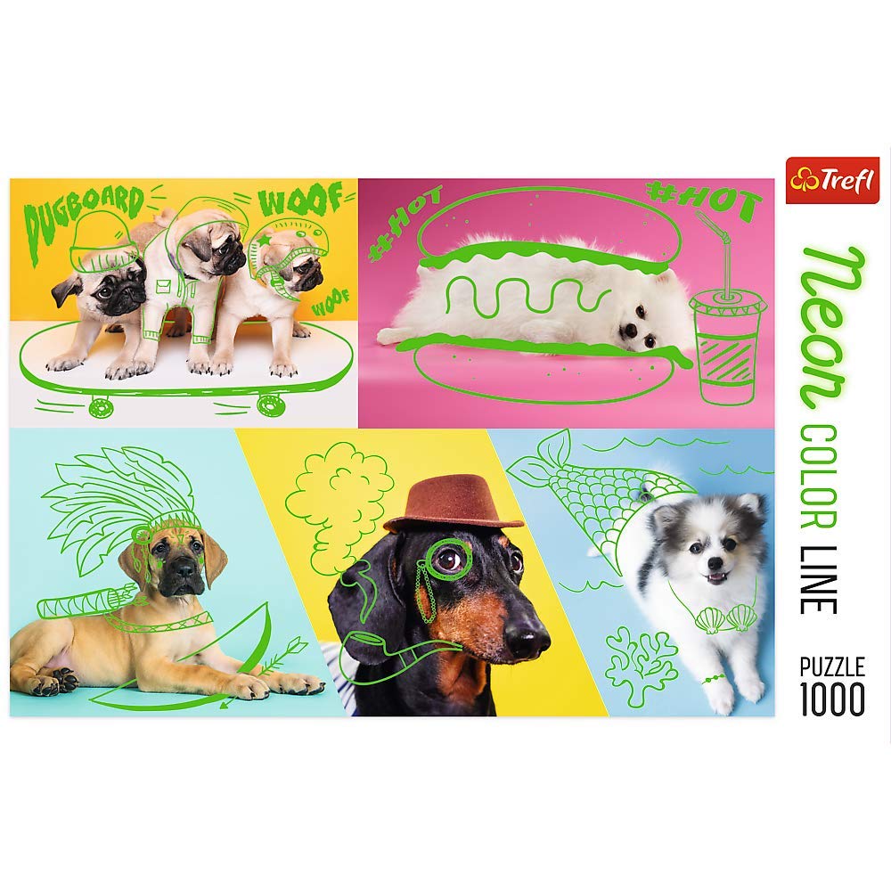 Trefl 1000 Piece Jigsaw Puzzle  Far Out Dogs