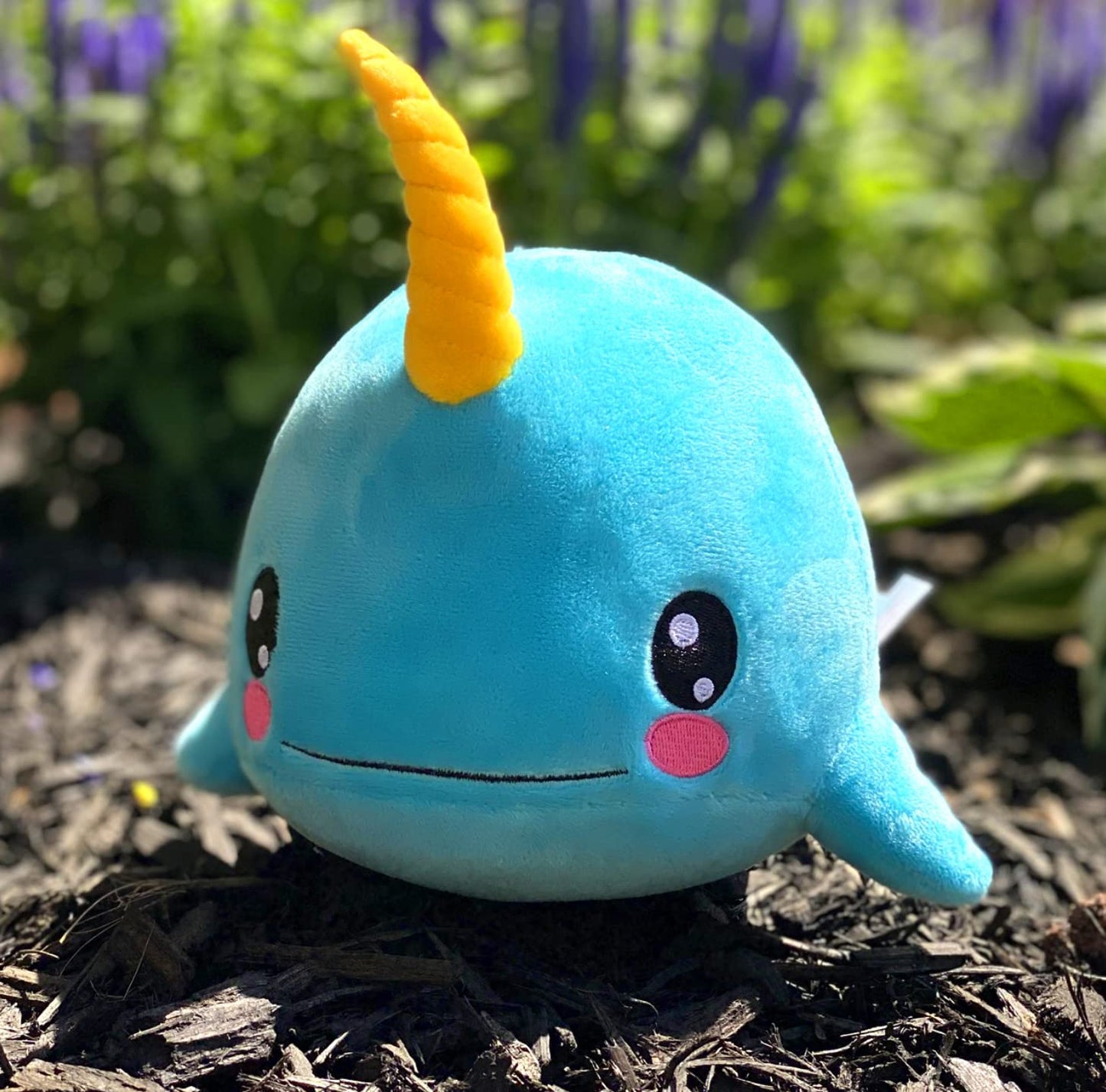 Bleacher Creatures Kuricha 6' Narwhal Sitting Plush - Soft Chibi Inspired Toy
