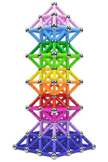 Ocensmice 204Pcs Magnetic Building Sticks Blocks  Magnet Educational Toys STEM Toys for Kids and mature-themed  3D Construction Building Toy with Storage Bag