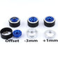 Hobbysoul Heavy 1.0 Beadlock Wheels Rims, Adjustable Offset Rc 1.0 Wheels Silver Blue For 1/18 Traxxas Trx4M Axial Scx24 Crawler