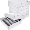 Yexiya 3 Pcs 5000 Count Card Storage Boxes For Trading And Gaming Cards White Cardboard Organizer With Divider Collector Holders
