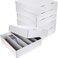 Yexiya 12 Pcs 5000 Count Card Storage Boxes For Trading And Gaming Cards White Cardboard Organizer With Divider Collector Holder