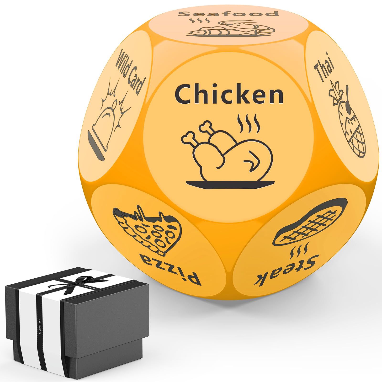 Christmas Stocking Stuffers for Men Women Adults, Date Night Food Dice, Christmas White Elephant Gifts for Adults,Gag Gifts,Anni