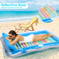 Inflatable Tanning Pool Lounger Float Adults, Baiai Large Pool Floaties Rafts For Adults With Headrest Drink Holder Sun Tanning