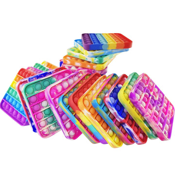24 Pcs Pop Bubble Fidget Toys For Party Favors, Stress Relief Pressure Relieving Toys For Kids, Pop Bulk Toddler Toys For Christmas Valentine Birthday Gifts And Classroom Prizes