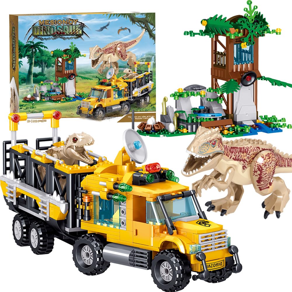 Mesiondy Dinosaurs Building Blocks Set, Dinosaur Toys For Age 8-14 Years,Dinosaur Park World, Birthday Gifts For Boys And Girls (546 Pcs)