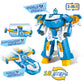 Super Wings 3-in-1 World Aircraft Transforming Robot with Light and Sound Effects, with a 2 Transformable Robot Jett, Transforma