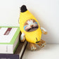 Crying Banana Cat Plush Keychain, Happy Funny Baby Sound Cat Stuffed Animal Ornaments (Cry)