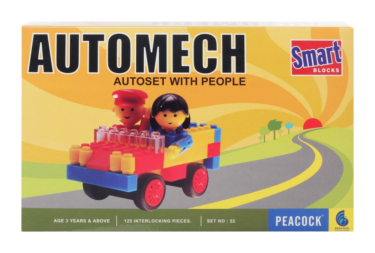 Olympia Games And Toys Automech Set With People Creative Imaginative Interlocking Constructive Building Game & Toy For Kids