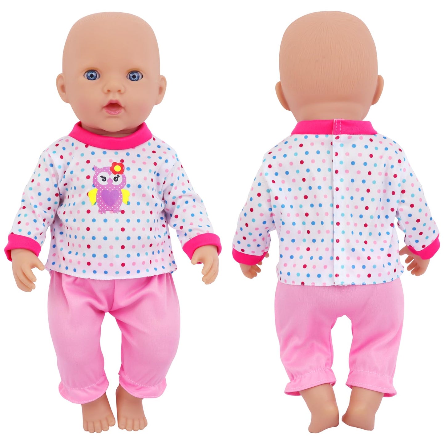 Unicorn Element 5 Sets Baby Doll Clothes For 14-18 Inch Dolls, Doll Pjs Outfits Playtime Jumpsuits Fit In 15 Inch Dolls Reborn,10 Pcs In Total Doll Clothes And Accessories For 18 Inch Girl Doll