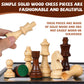 15-Inch Wooden Chess Set - enhanced Folding Wooden Chess Board with Carved Chess Pieces  Built-in Storage  Portable and Travel-Friendly Chess Game Sets for mature-themeds and Kids