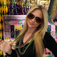 Dondor Enterprises Festive Metallic Beaded Necklaces (72 Pack, GREEN, GOLD, PURPLE)