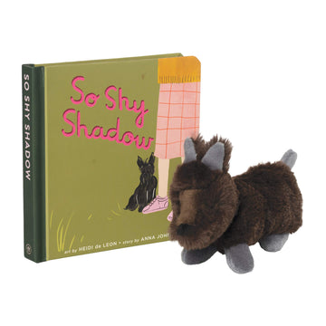 Manhattan Toy So Shy Shadow Baby And Toddler Board Book + Scottie Stuffed Animal Dog Gift Set