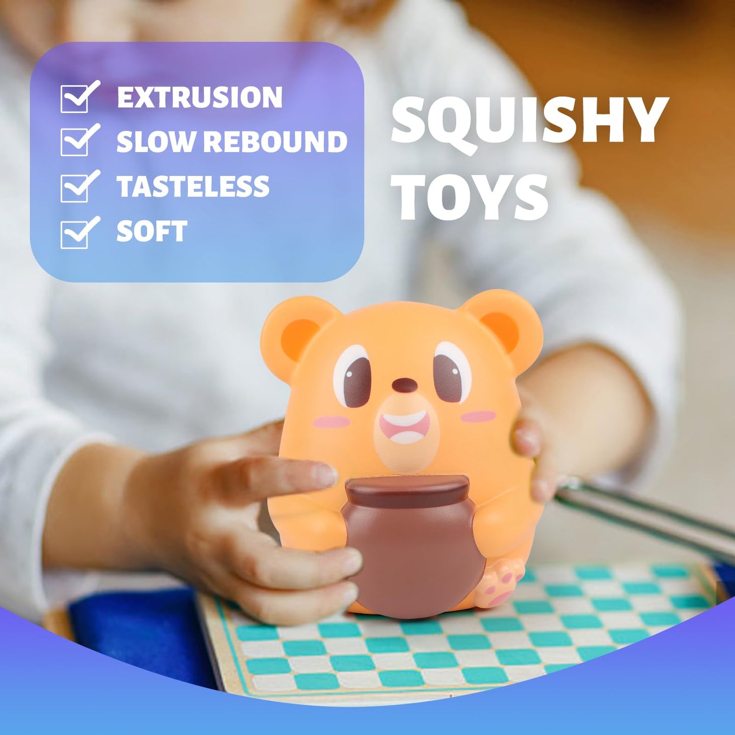 Anboor 5.9' Squishies Jumbo Bear Hug Honeypot Slow Rising Scented Kawaii Squishies Animal Toy For Collection Stress Relief Kid'S Toys (Light Brown)