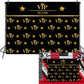 BAIFNEZ VIP Photography Backdrop Black Gold VIP Party Photo Banner Graduation Prom Backdrop 8x6FT Red Carpet Event Birthday Part