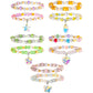 PinkSheep Beads Bracelets for Kids, Girls Friendship Charm Bracelet, Crystal Beads, 10 PC, Party Favor