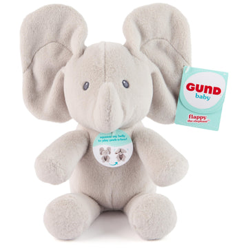 Gund Baby Peek-A-Boo Flappy Elephant Plush, Elephant Stuffed Animal, Baby Toy For Ages 0 And Up, Gray, 7''
