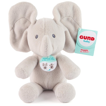 Gund Baby Peek-A-Boo Flappy Elephant Plush, Elephant Stuffed Animal, Baby Toy For Ages 0 And Up, Gray, 7''