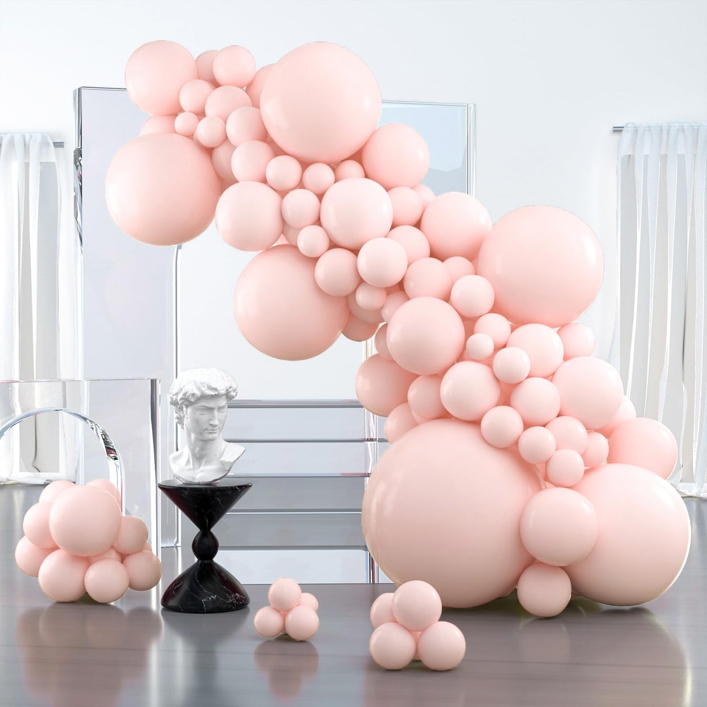 Partywoo Pale Pink Balloons, 127 Pcs Pink Balloons Different Sizes Pack Of 36 Inch 18 Inch 12 Inch 10 Inch 5 Inch Pink Balloons For Balloon Garland Or Balloon Arch As Party Decorations, Pink-Q01