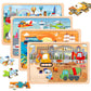 Puzzles For Kids Ages 4-6,24 Pieces Wooden Puzzles For Toddlers Ages 3-5 4-8 3 4 5 6 3-4 Year Olds.4 Pack Car Puzzle Set Childre
