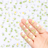 100 Pieces Tiny Green Flowers For Dollhouse Miniatures Resin Flowers For Crafts Tiny Things For Fairy Garden Micro Landscaping D
