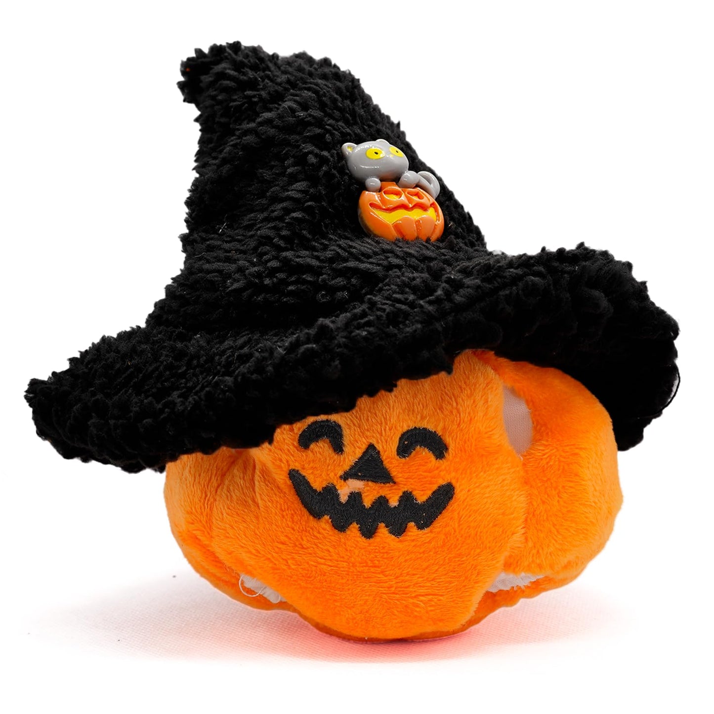 Doll Clothes for 17cm Doll  enhanced Handmade Special Style 2 Piece Set Including Pumpkin Outfit and Witch Hat for Halloween Dressed High-End Dolls Accessories for Play & Display - (Black Hat)