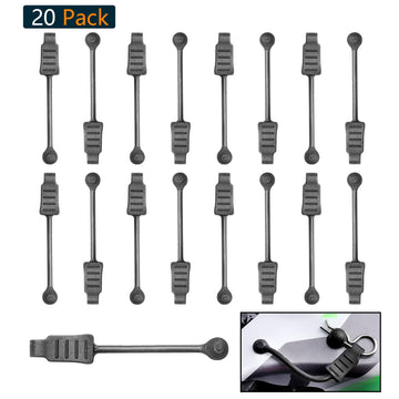 HobbyPark 20pcs RC Rubber Retainer Pull Tabs for 1/12 1/10 1/8 1/5 RC Car Body Clips (fit 1.2mm 1.4mm 1.5mm Rod)