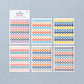 Monolike Retro Candy Alphabet + Number Stickers Set - 12 Design Stickers, 36 Sheets In Total