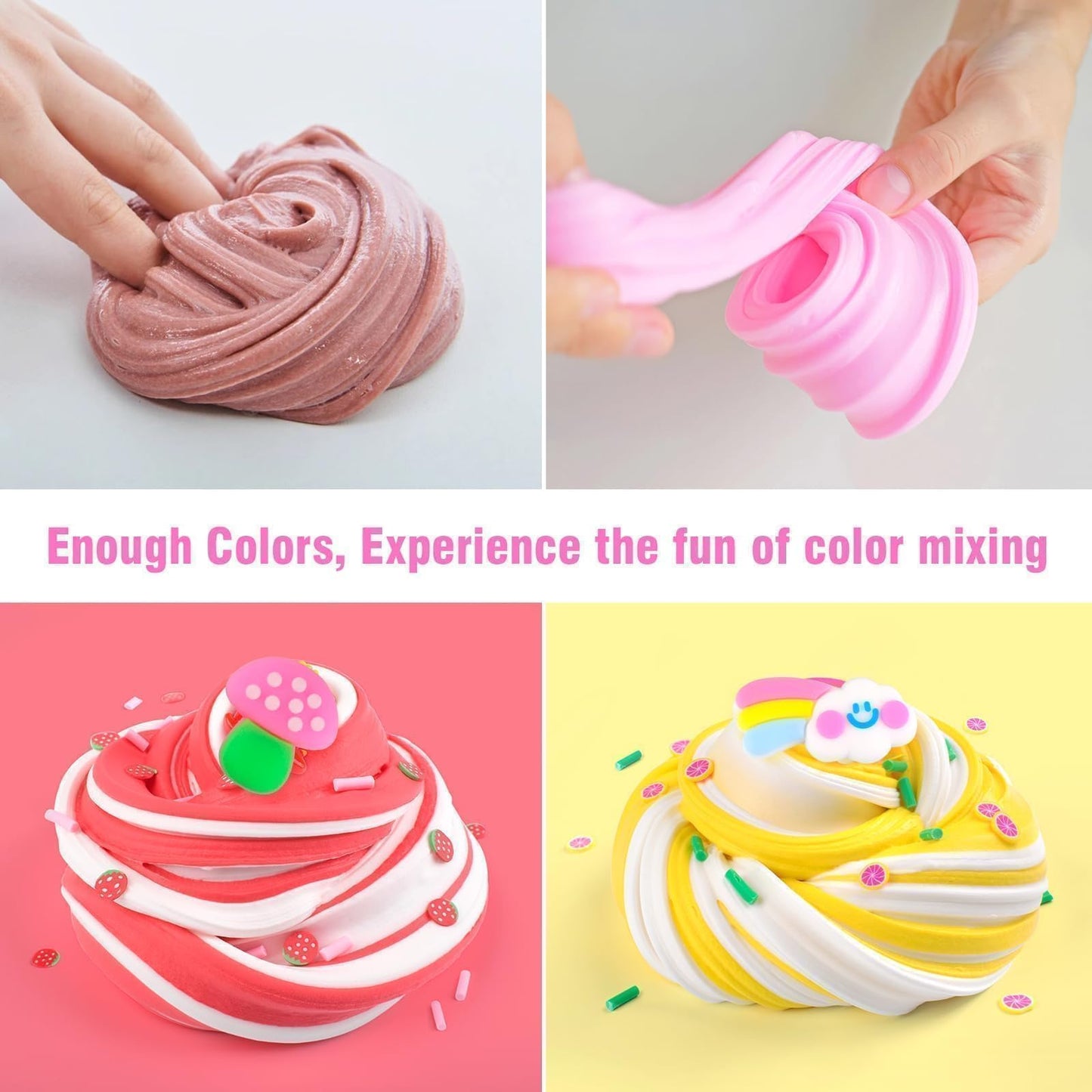 38 Pack Butter Slime Kit, Valentine'S Day Slime Sensory Tactile Fidget Toy, Educational Slime Toy, Soft & Non-Sticky, Birthday E
