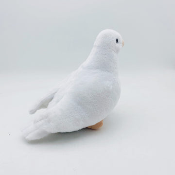 Simulation White Pigeon Stuffed Animal Toy - 8 Inch Rock Pigeon Toys, Cute Pigeon As Gift (White)