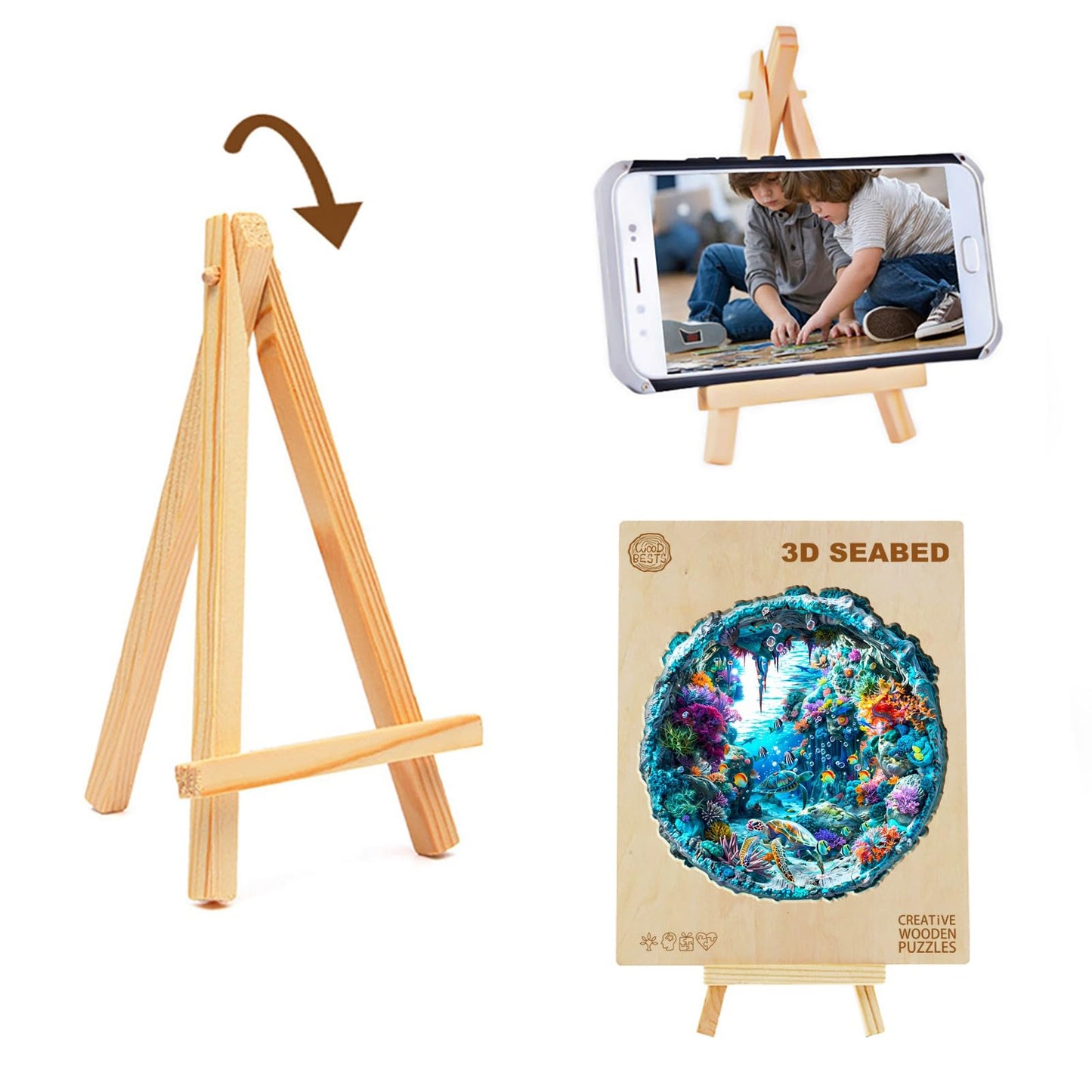 Wooden Puzzle For Adults-Wooden Puzzle Unique Shape Advanced 3D Seabed Wooden Jigsaw Puzzle For Adults And Kids,Best Gift,Wood P