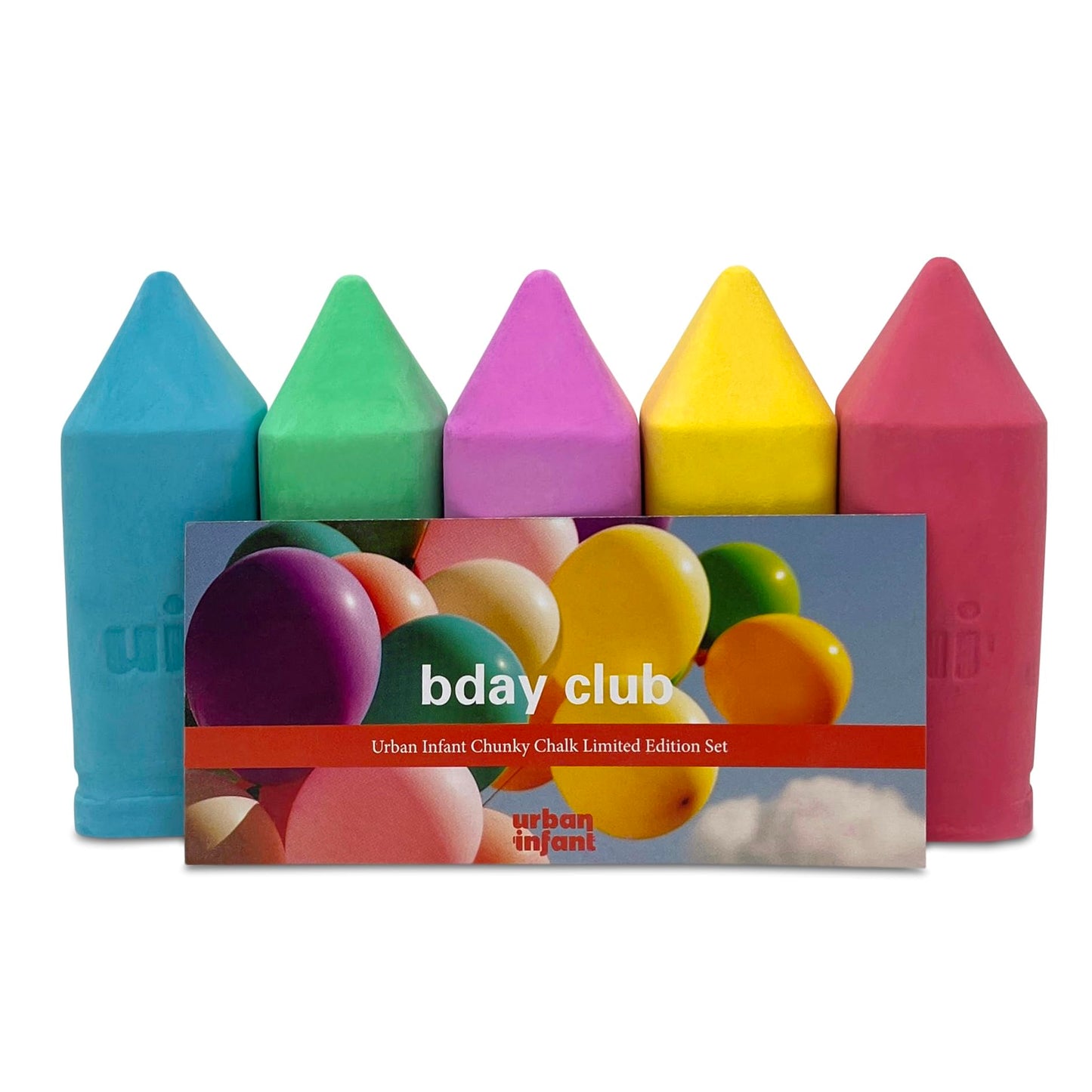 Urban Infant Non-Toxic Sidewalk Chalk for Toddlers 1-3 and Kids - Washable Outdoor Jumbo Chalk - Birthday