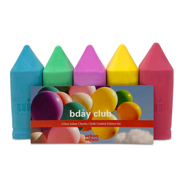 Urban Infant Non-Toxic Sidewalk Chalk for Toddlers 1-3 and Kids - Washable Outdoor Jumbo Chalk - Birthday