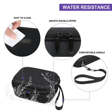 Supmay Carrying Case For Bitzee/Disney Interactive Toy/Magicals Interactive Toy Digital Pet, Gifts For Virtual Pet Enthusiast/Girls & Boys, Travel Case With Mesh Pocket For Battery, Cable,Black+Purple
